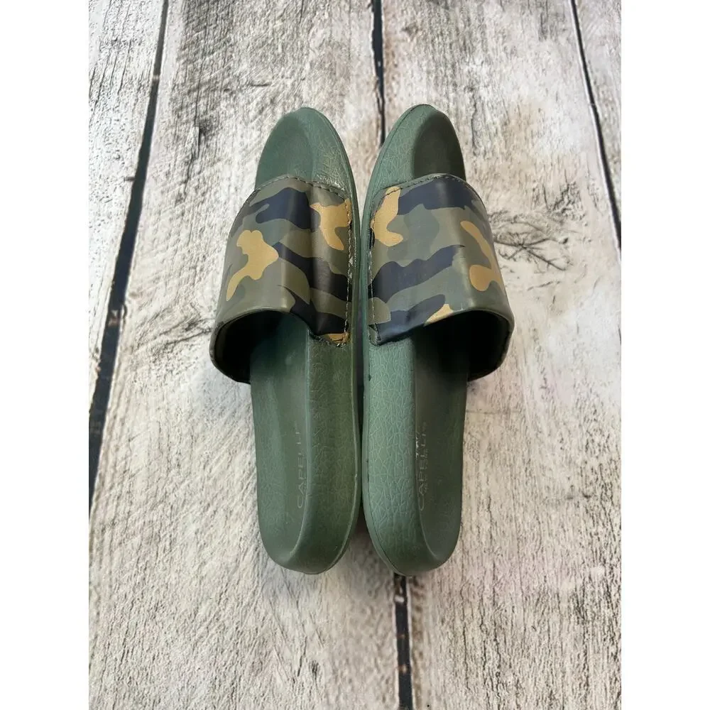CAPELLI Unisex Child Camouflage Print Slide Sandals / Size: 12-13